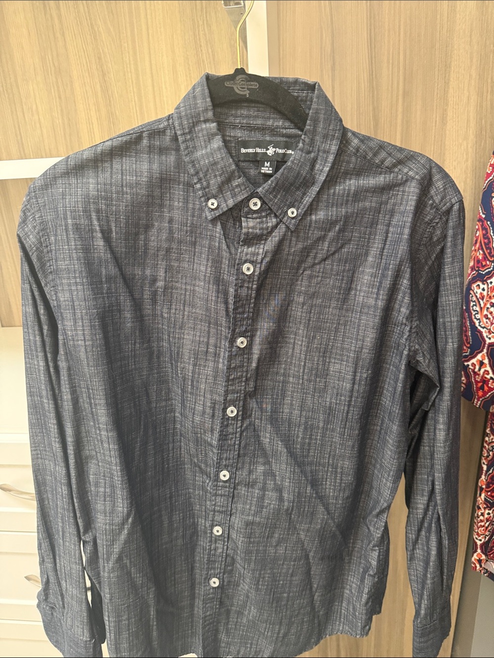 Beverly Hills Polo Club Men's Gray Button-Down Shirt